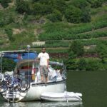 Jacht na Kotwicy na rzece Mosela